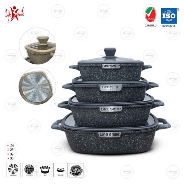 تابه  گرانیتی مربع لایف اسمایل